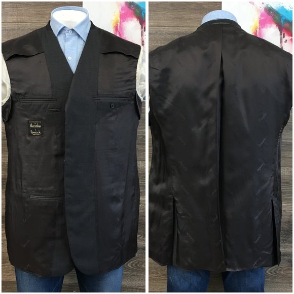 Barcelino Mens Blazer Sport Coat Three Button Casual Jacket Size 46L‎ Wool Suits - Picture 7 of 13